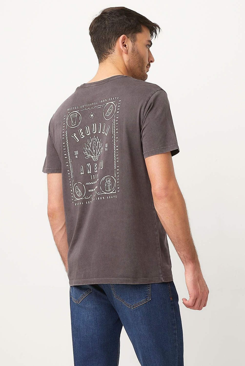 BASEMENT - Polera Manga Corta Algodón Basement Hombre