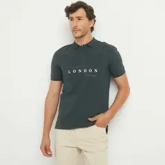 UNIVERSITY CLUB - Polera Manga Corta Algodón Hombre Bordada