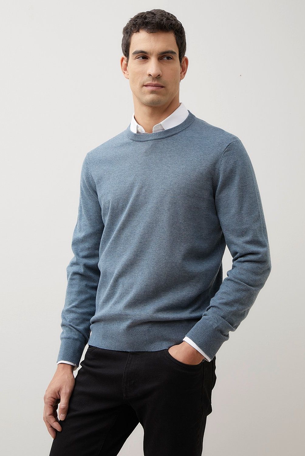 WOLF&HANK - Sweater Algodón Cuello Redondo Wolf&Hank Casual Hombre