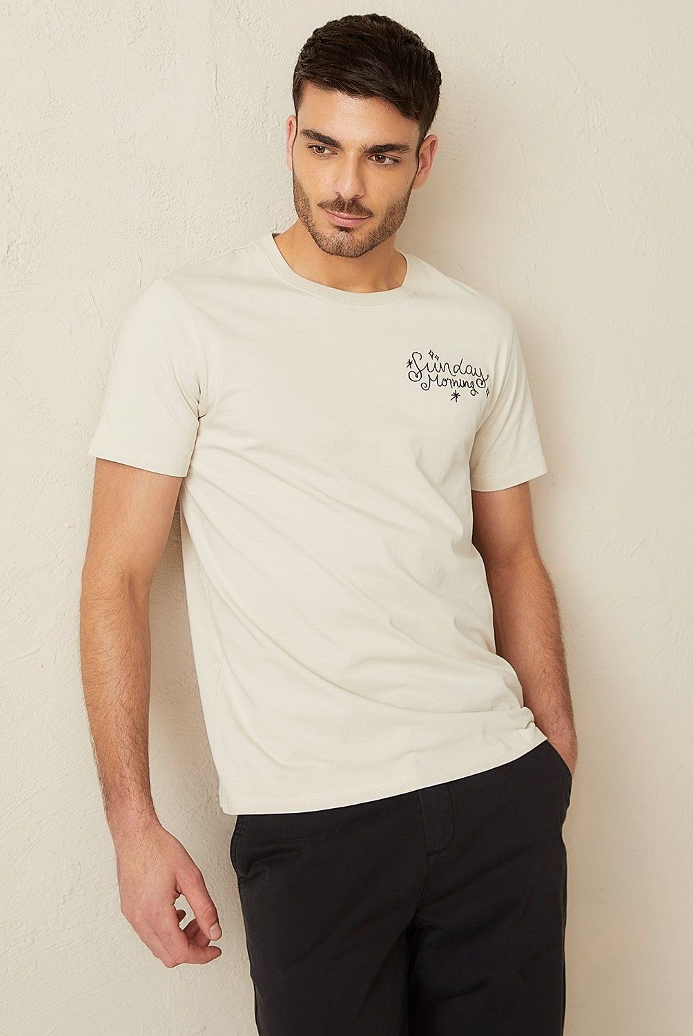 BASEMENT - Polera Basement Manga Corta Estampada Algodón Hombre