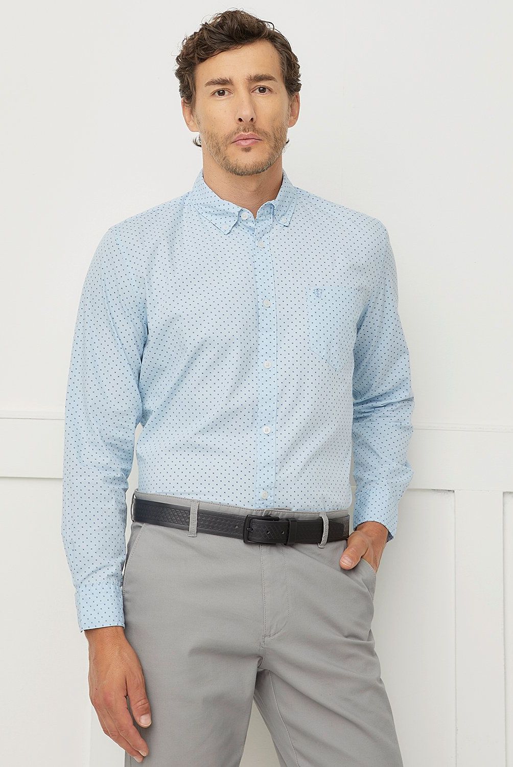 CHRISTIAN LACROIX - Camisa Manga Larga Print Algodón Regular Fit Hombre Christian Lacroix