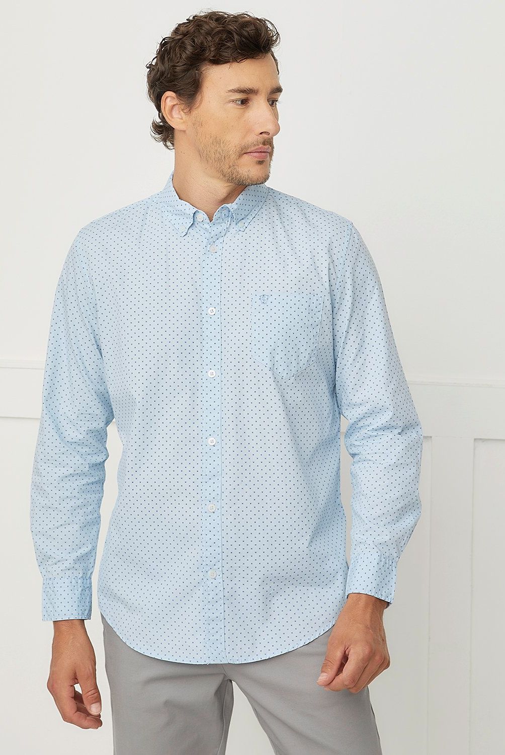 CHRISTIAN LACROIX - Camisa Manga Larga Print Algodón Regular Fit Hombre Christian Lacroix