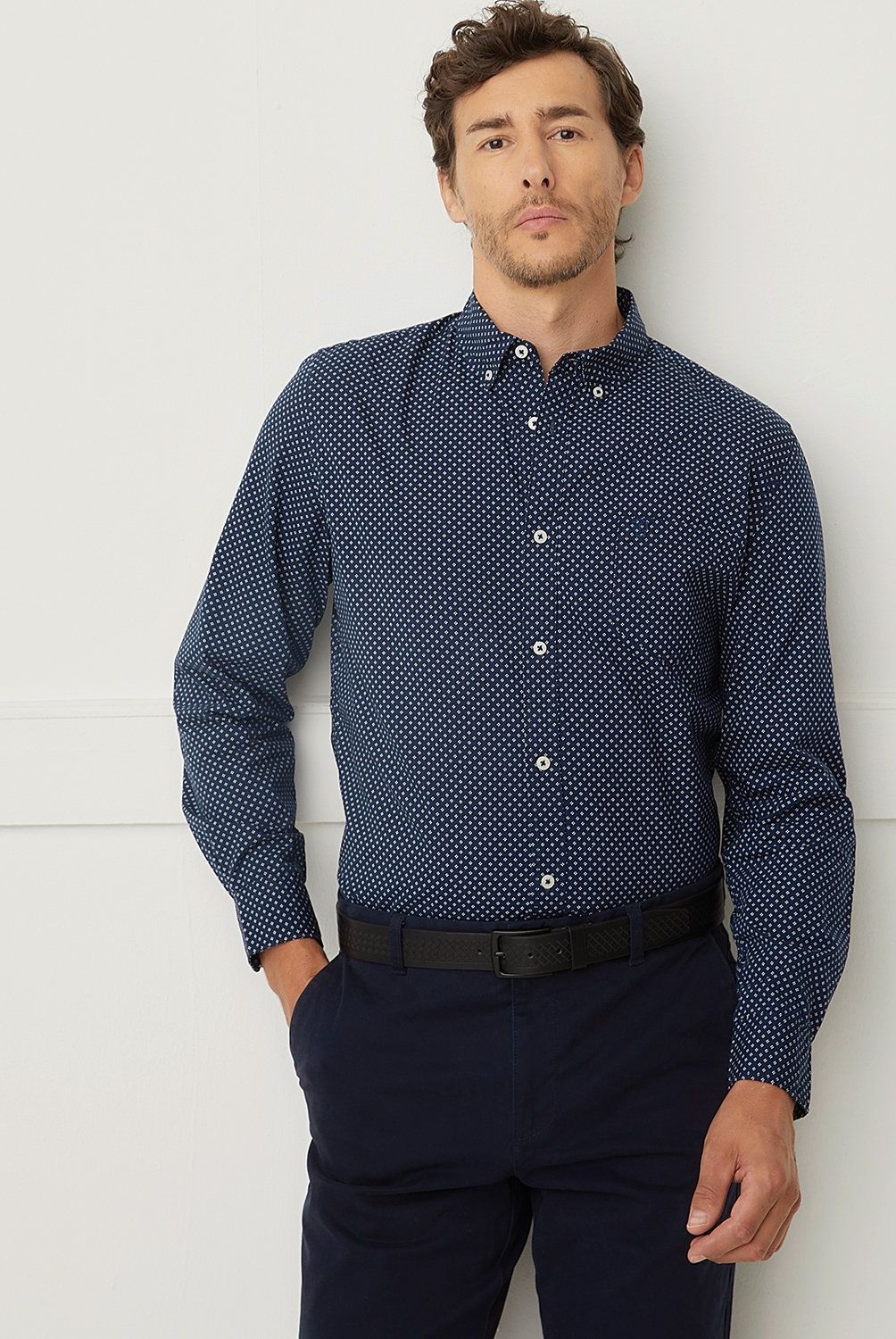 CHRISTIAN LACROIX - Camisa Manga Larga Print Algodón Regular Fit Hombre Christian Lacroix