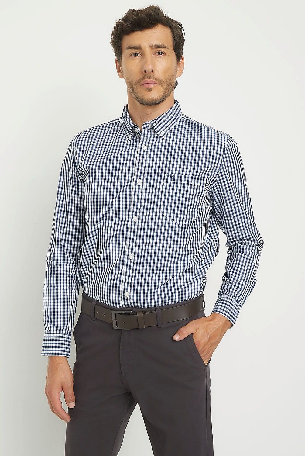 CHRISTIAN LACROIX - Camisa Manga Larga Check Regular Fit Hombre Christian Lacroix