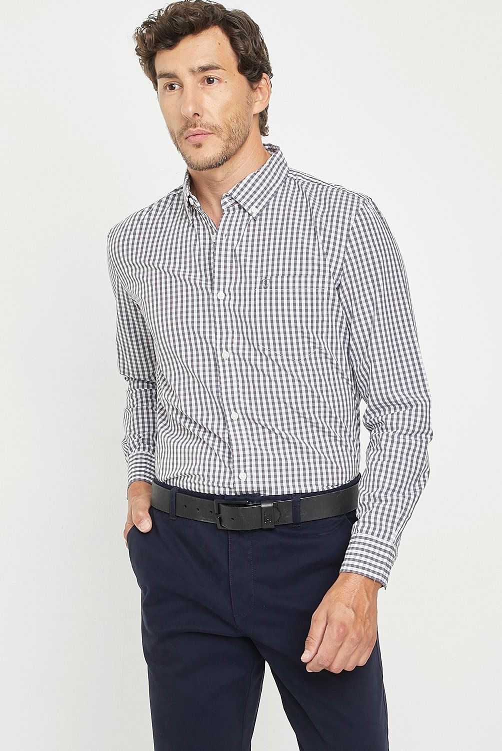 CHRISTIAN LACROIX - Camisa Manga Larga Check Regular Fit Hombre Christian Lacroix