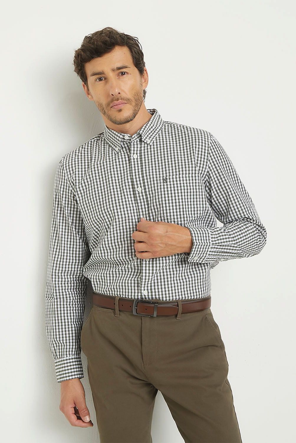 CHRISTIAN LACROIX - Camisa Manga Larga Check Regular Fit Hombre Christian Lacroix