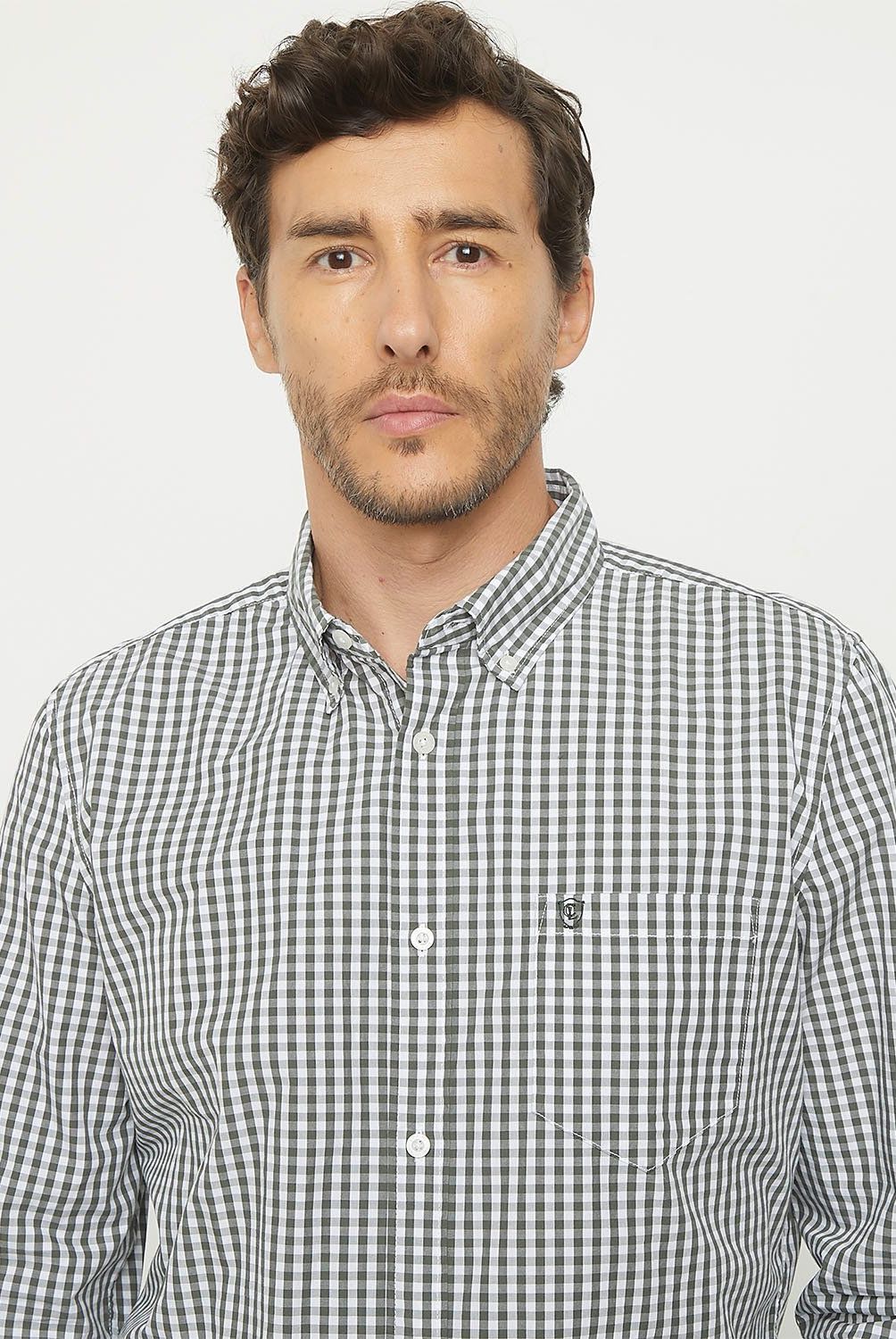 CHRISTIAN LACROIX - Camisa Manga Larga Check Regular Fit Hombre Christian Lacroix