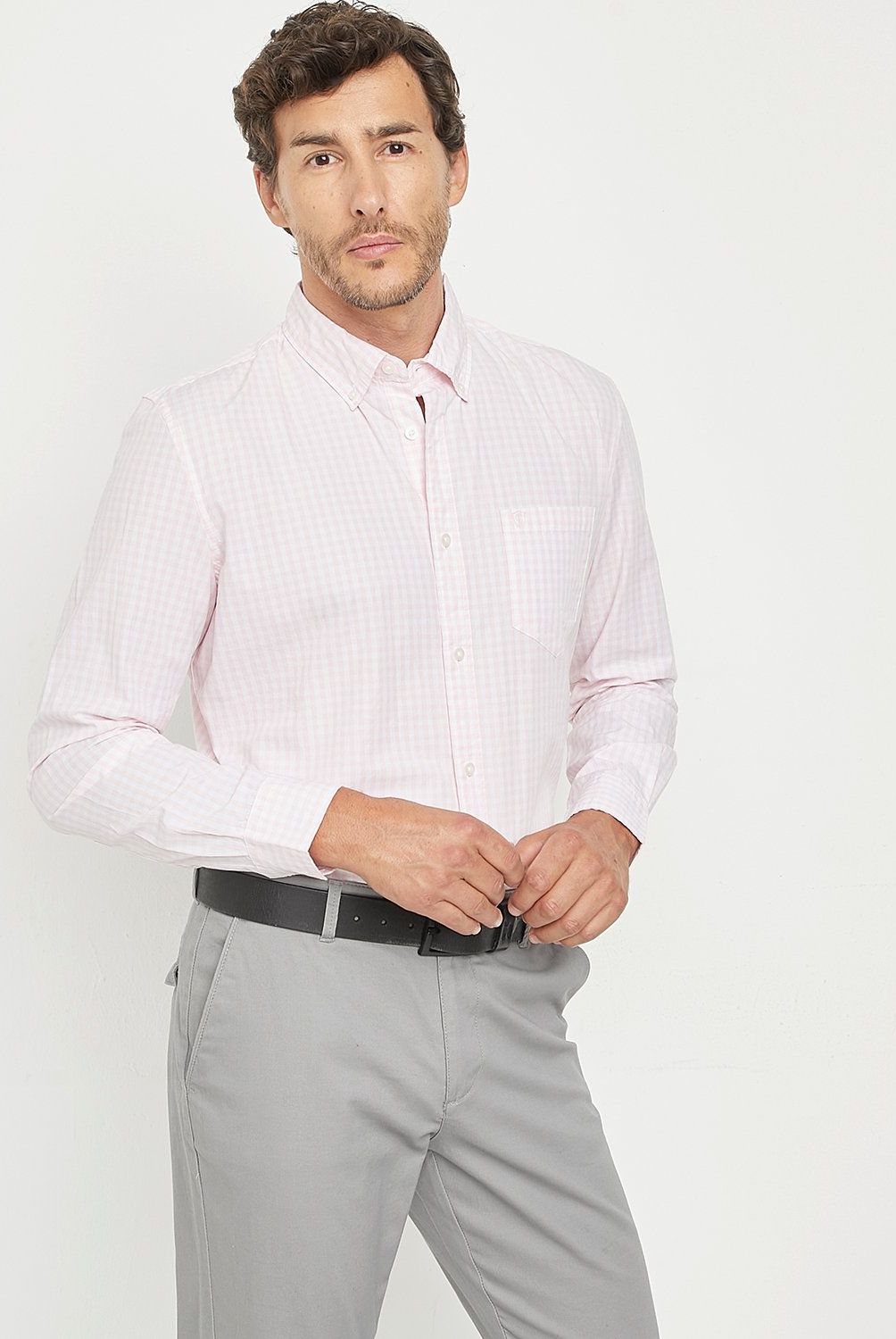 CHRISTIAN LACROIX - Camisa Manga Larga Check Regular Fit Hombre Christian Lacroix