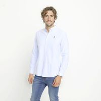 Camisa Manga Larga Oxford Slim Fit Algodón Hombre