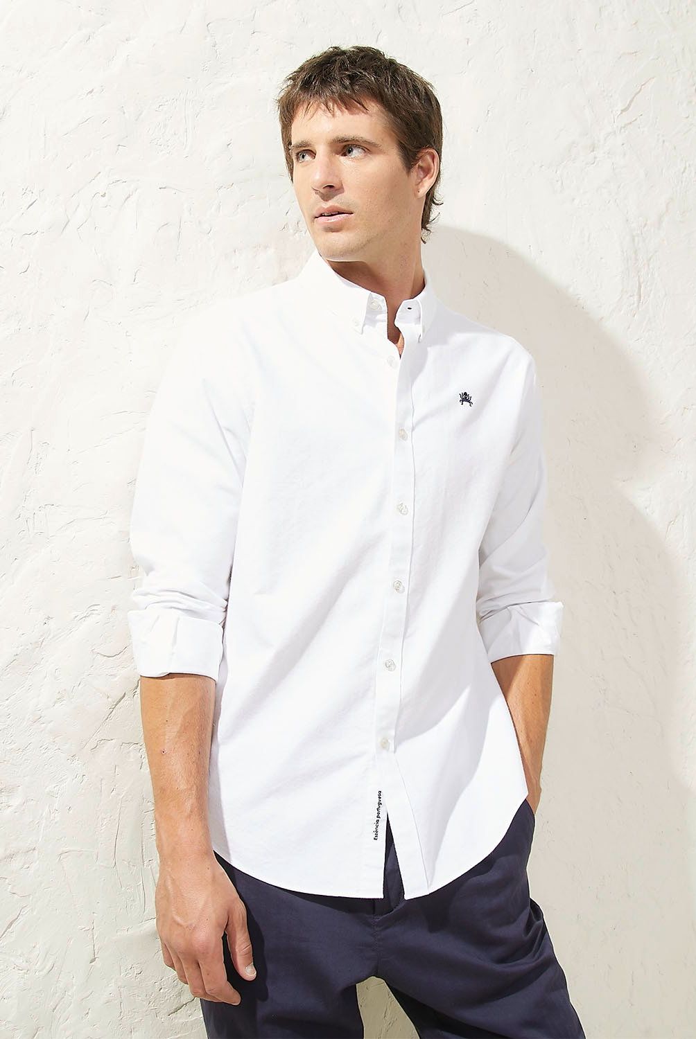 CASCAIS - Camisa Casual Hombre Cascais Slim Fit Algodón Manga Larga