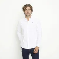 Camisa Manga Larga Oxford Slim Fit Algodón Hombre