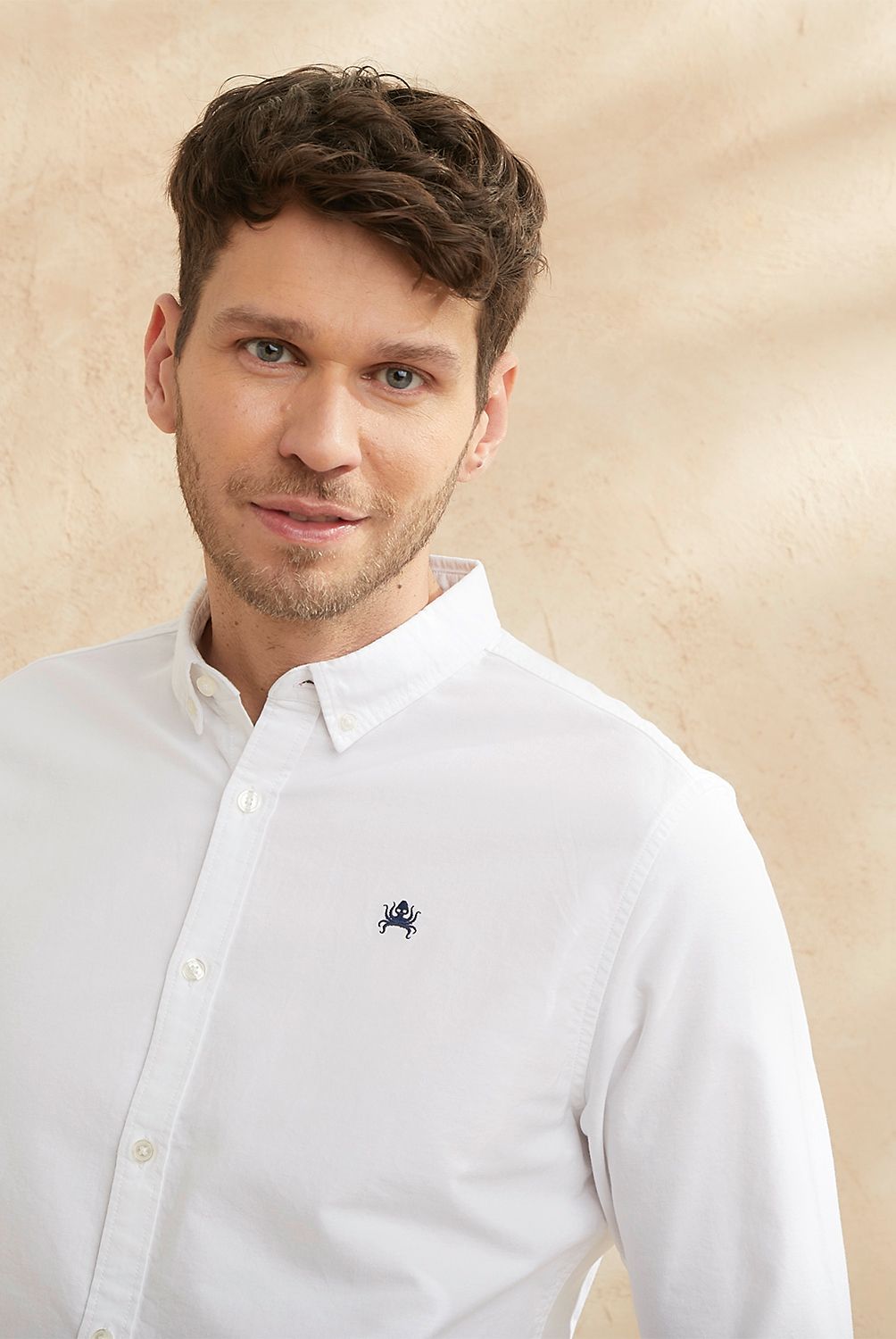 CASCAIS - Camisa Manga Larga Oxford Slim Fit Algodón Hombre Cascais