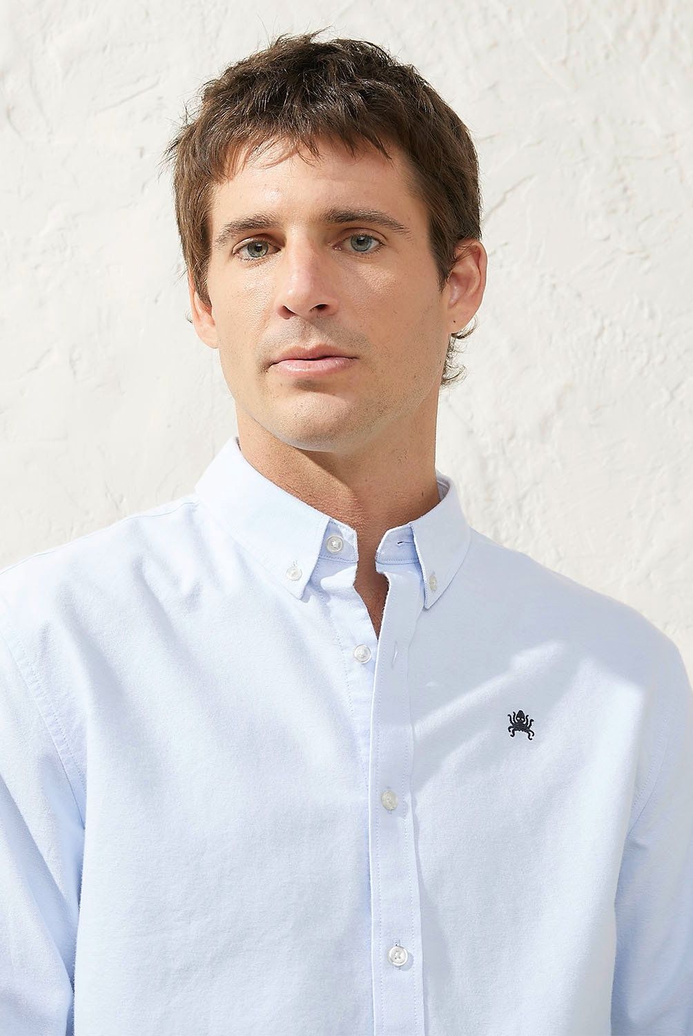 CASCAIS - Camisa Casual Hombre Cascais Slim Fit Algodón Manga Larga