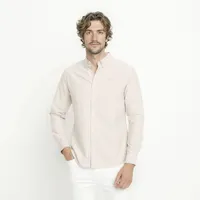 Camisa Manga Larga Oxford Slim Fit Algodón Hombre