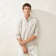 CASCAIS - Camisa Manga Larga Oxford Slim Fit Algodón Hombre