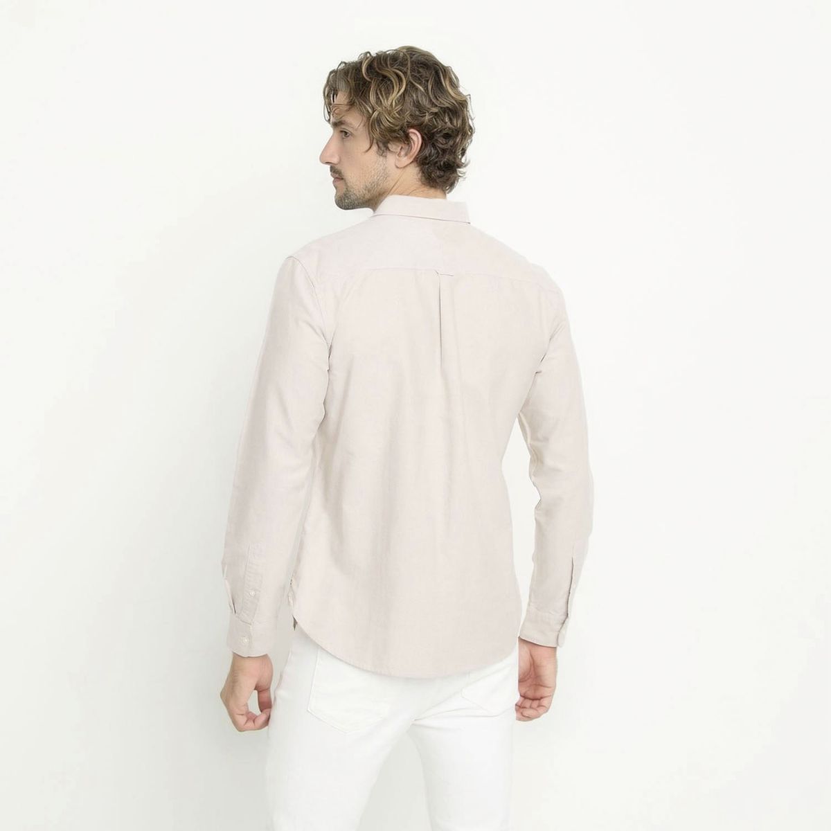 CASCAIS - Camisa Manga Larga Oxford Slim Fit Algodón Hombre Cascais