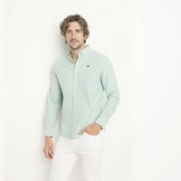 Camisa Manga Larga Oxford Slim Fit Algodón Hombre