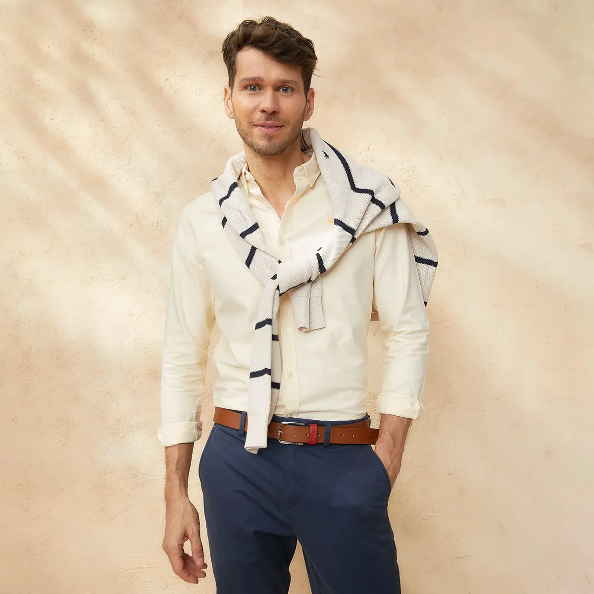 CASCAIS - Camisa Manga Larga Oxford Slim Fit Algodón Hombre Cascais