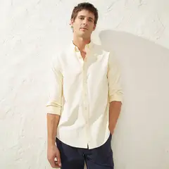 CASCAIS - Camisa Manga Larga Oxford Slim Fit Algodón Hombre