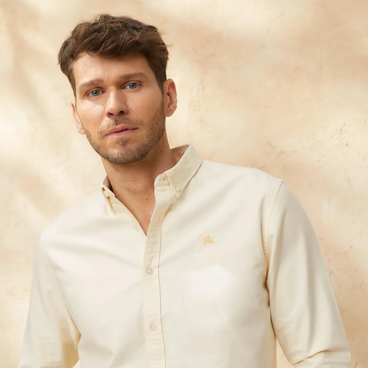 CASCAIS - Camisa Manga Larga Oxford Slim Fit Algodón Hombre Cascais