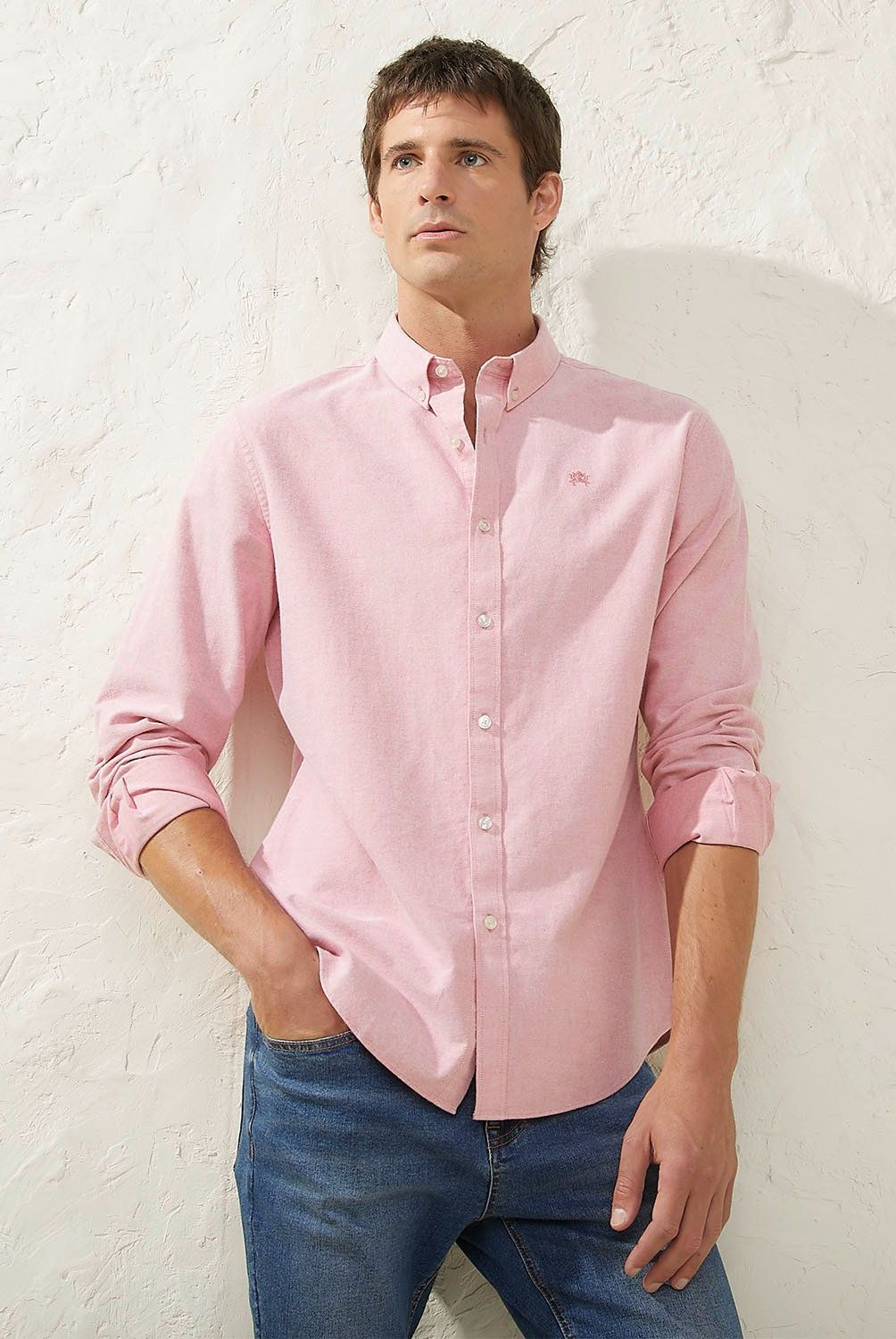 CASCAIS - Camisa Casual Hombre Cascais Slim Fit Algodón Manga Larga