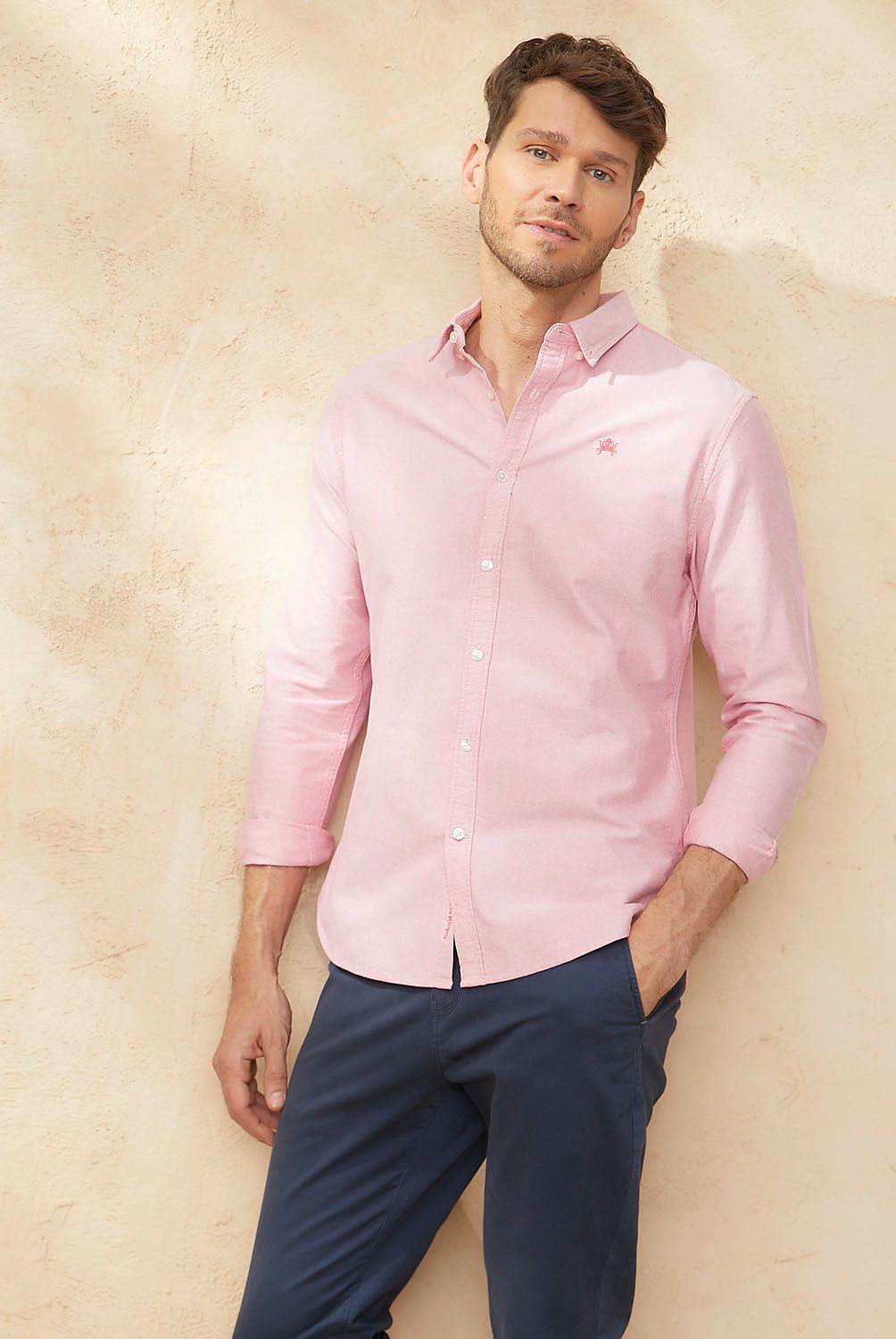 CASCAIS - Camisa Manga Larga Oxford Slim Fit Algodón Hombre Cascais