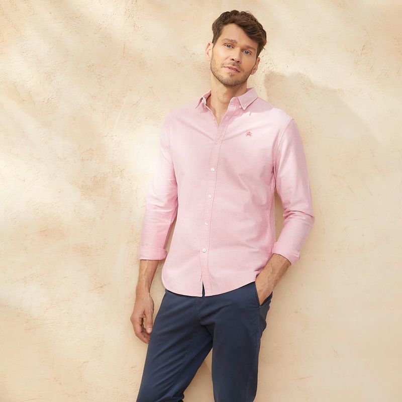 CASCAIS - Camisa Manga Larga Oxford Slim Fit Algodón Hombre Cascais