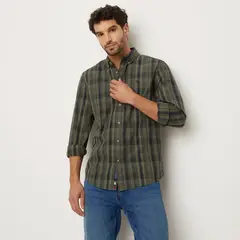 UNIVERSITY CLUB - Camisa Manga Larga Casual Algodón Hombre