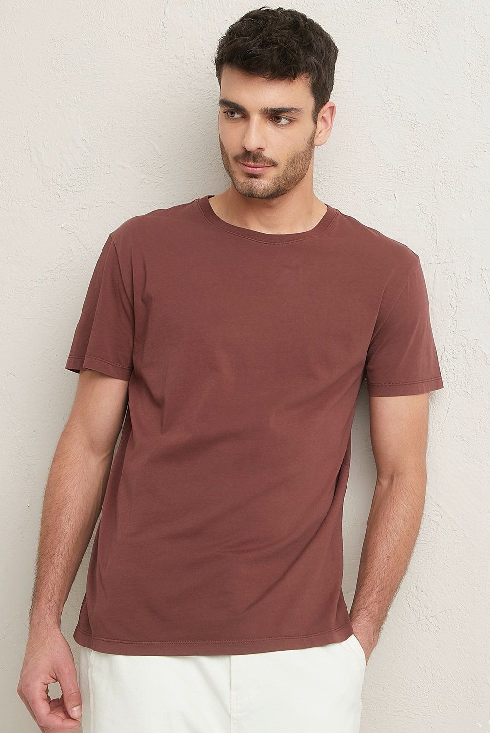 BASEMENT - Polera Manga Corta Casual Algodón Hombre Basement
