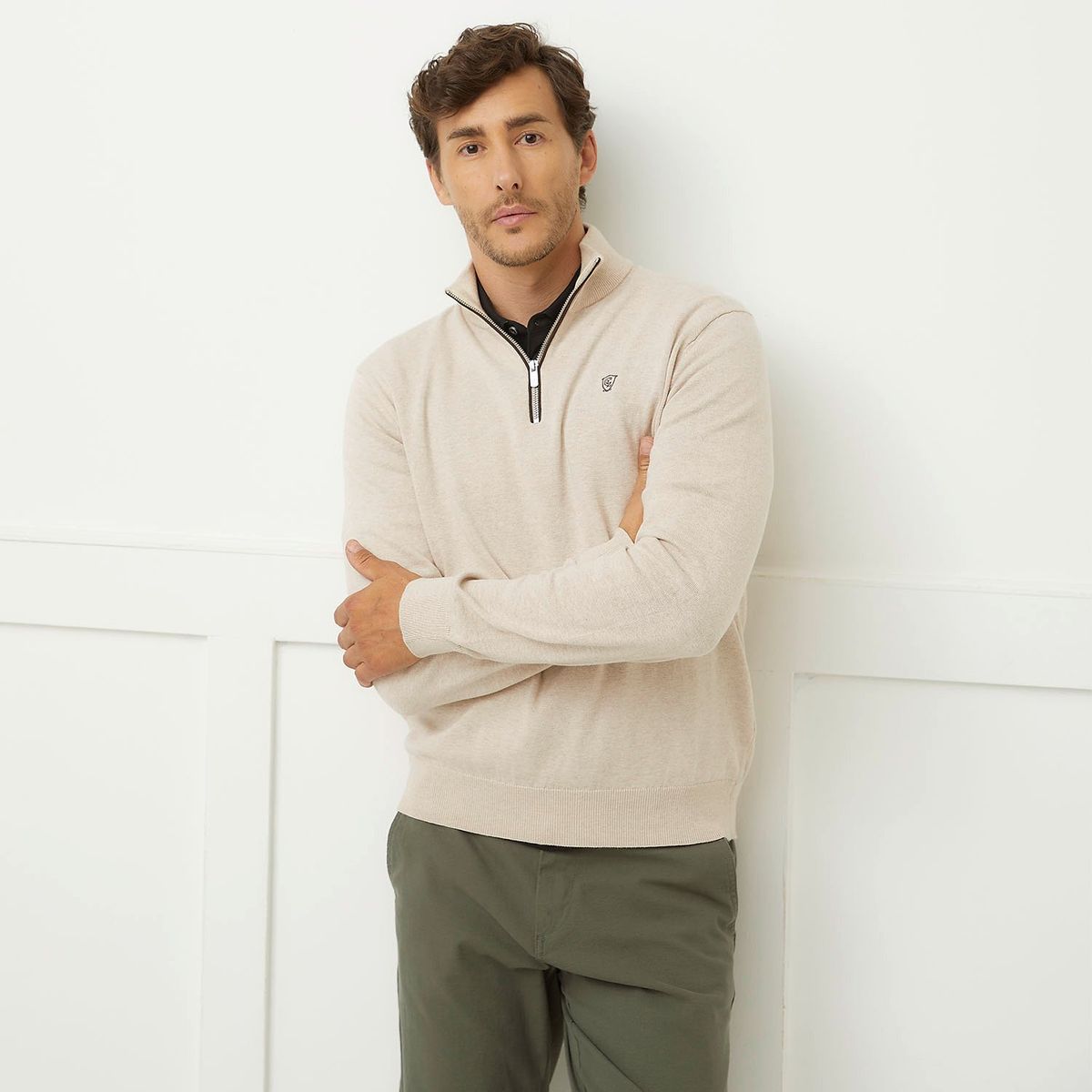 CHRISTIAN LACROIX - Sweater Medio Cierre Algodón Hombre Christian Lacroix