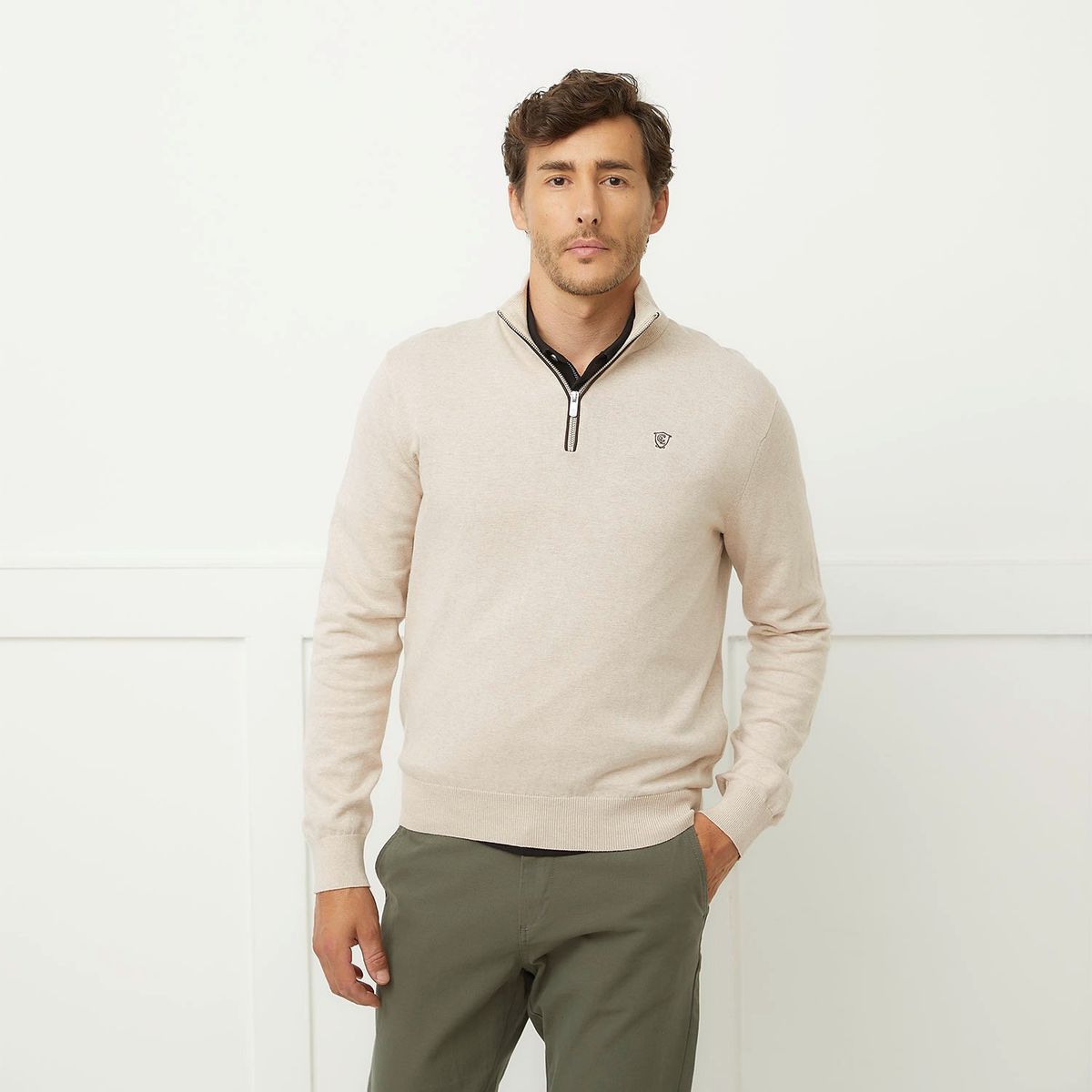 CHRISTIAN LACROIX - Sweater Medio Cierre Algodón Hombre Christian Lacroix