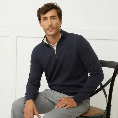 CHRISTIAN LACROIX - Sweater Medio Cierre Algodón Hombre