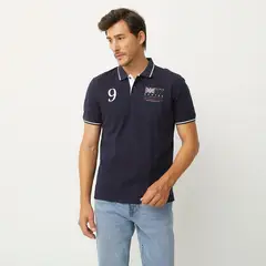 UNIVERSITY CLUB - Polera Piqué Manga Corta Bordada Hombre