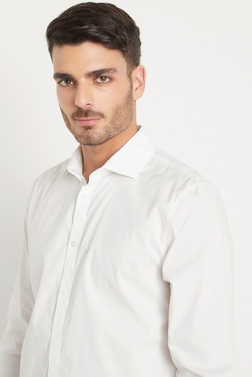 BASEMENT - Camisa Manga Larga Algodón Slim Fit Hombre Basement