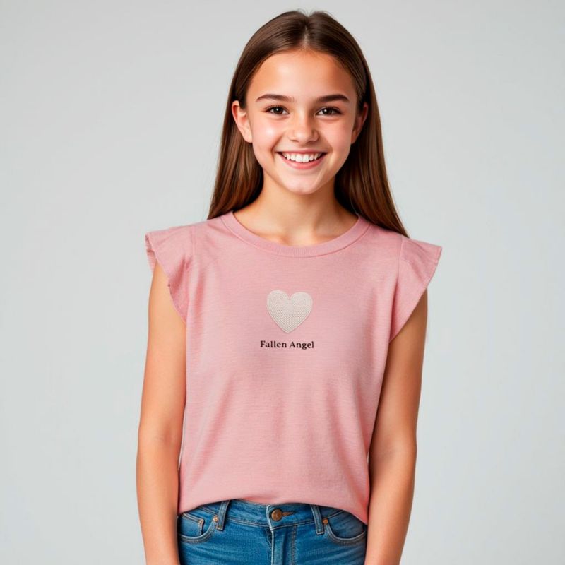 ELEVEN - Polera Casual Eleven Estampada Sin Mangas Niña Algodón