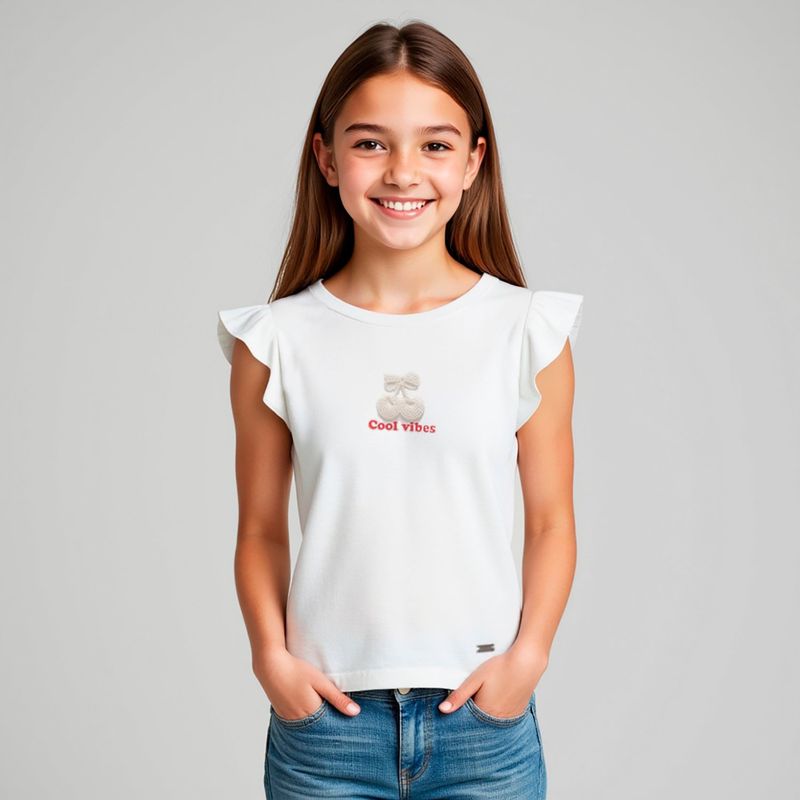 ELEVEN - Polera Casual Eleven Estampada Sin Mangas Niña Algodón