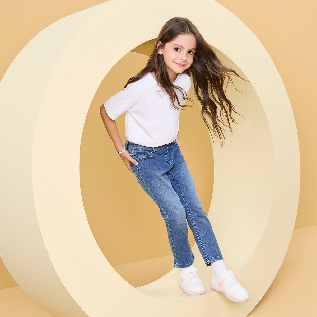 YAMP - Jeans Slim Fit Denim Niña Yamp