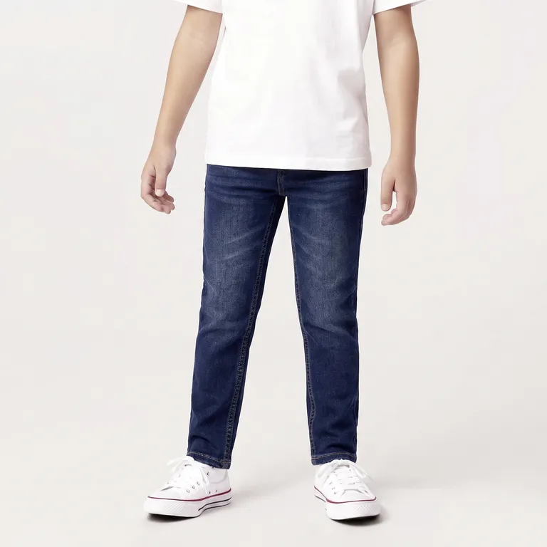 Jeans Fit Tiro Medio Niño