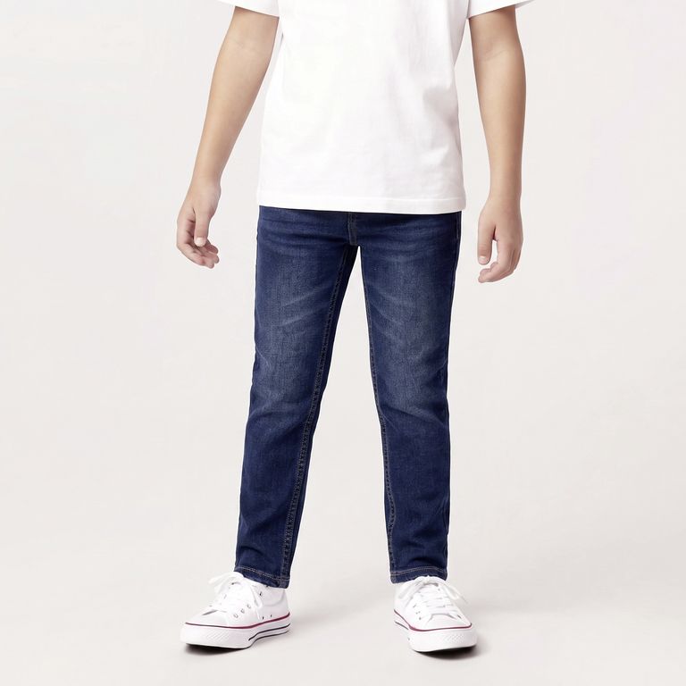 Jeans Fit Tiro Medio Niño