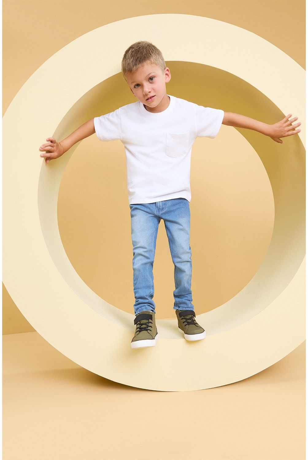 YAMP - Jeans Skinny Yamp Niño Algodón Diseño Liso