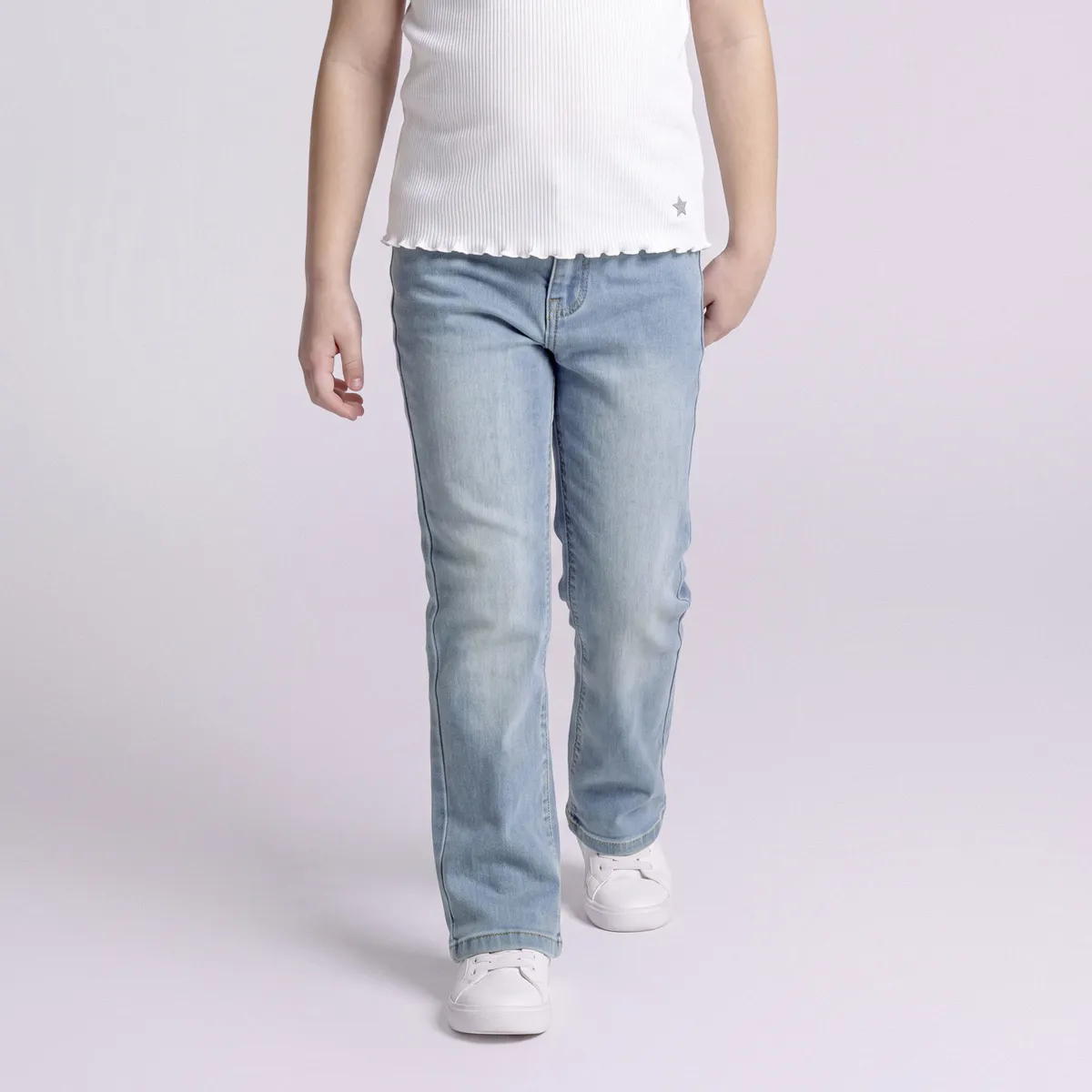 YAMP - Jeans Flare Yamp Niña Algodón Diseño Liso Urbano