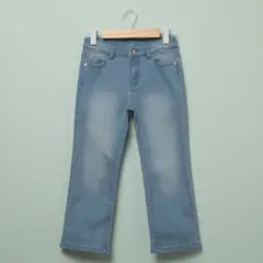 YAMP - Jeans Flare Niña Algodón Diseño Liso Urbano