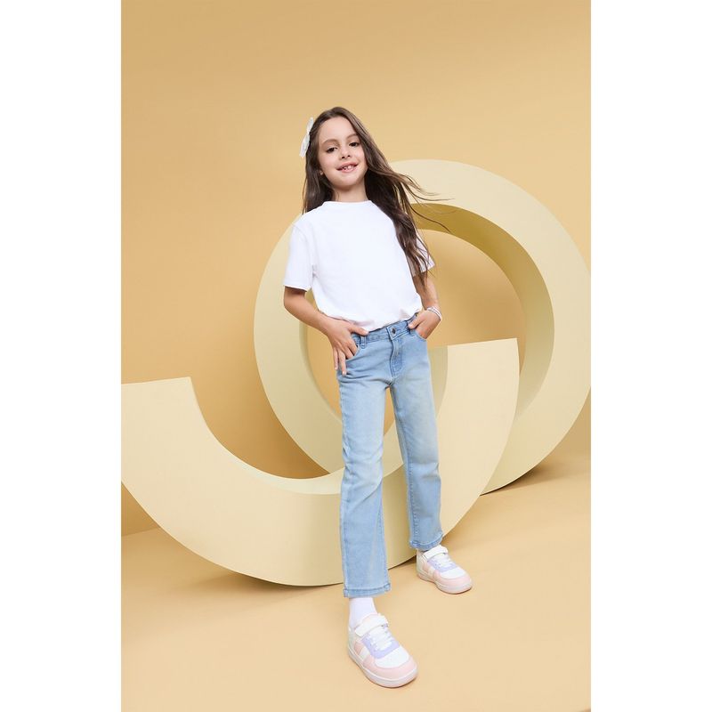 YAMP - Jeans Flare Yamp Niña Algodón Diseño Liso Urbano