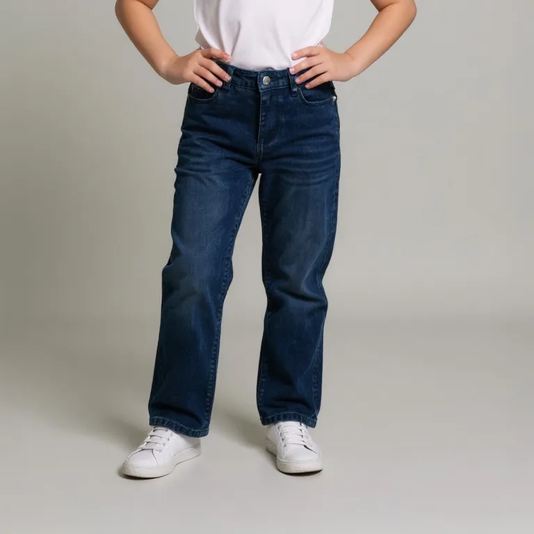 YAMP Jeans Flare Niña Algodón Diseño Liso Urbano