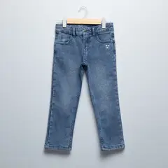 YAMP - Jeans Slim Fit con Bordado Niña Denim
