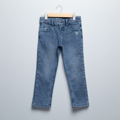 Imagen 2 del producto Jeans Slim Fit con Bordado Niña Denim