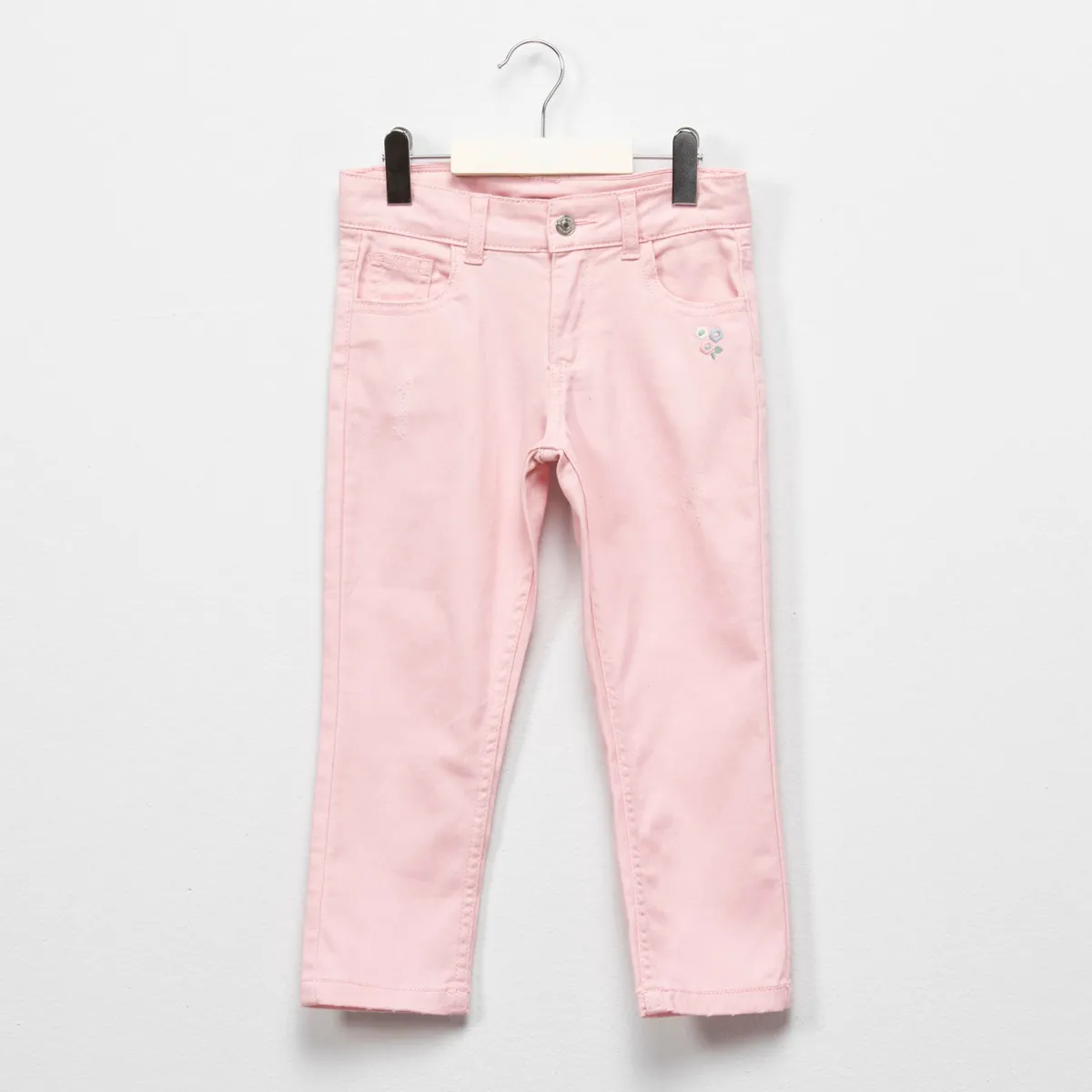 YAMP - Jeans Yamp Slim Fit con Bordado Niña Denim