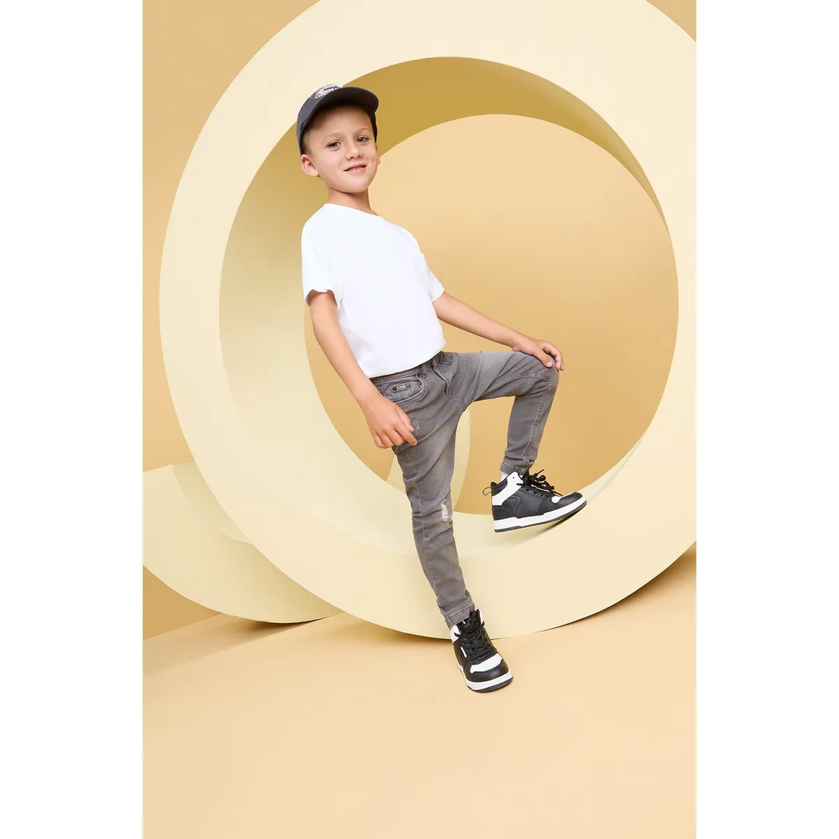 YAMP - Jeans Yamp Slim Fit con Roturas Niño Denim