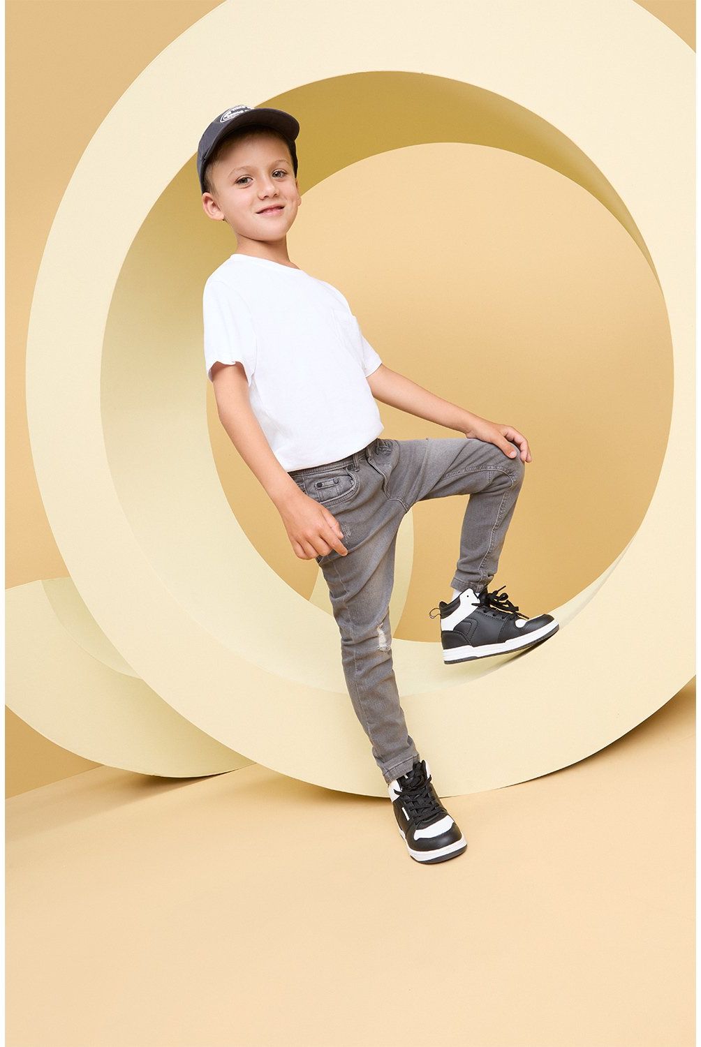 YAMP - Jeans Yamp Slim Fit con Roturas Niño Denim