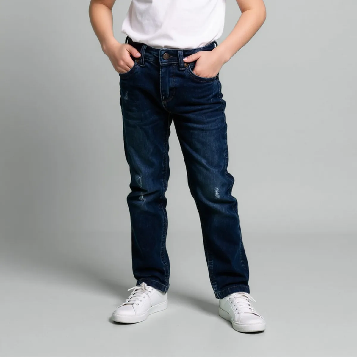 YAMP - Jeans Yamp Slim Fit con Roturas Niño Denim